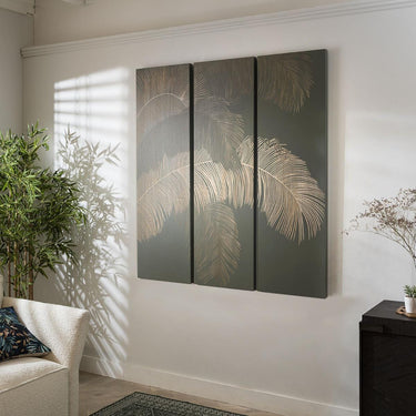 Quatropi Quatropi Wall Art - Hand Carved Green Wood Wall Decor Panels - 135x150cm