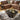 Quatropi Round Black Glass Coffee Table with Gold Frame Modern Black and Gold Design 100cm