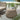 Quatropi Round Garden Patio Footstool Pouf Modern Outdoor Beige Fabric 70cm