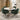 Quatropi Round Oval Ceramic Extending 4 Chair Dining Set White Green 120-160cm