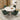 Quatropi Round Oval Ceramic Extending 4 Chair Dining Set White Green 120-160cm