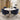 Quatropi Round Oval Ceramic Extending 4 Seater Dining Set White Blue 120-160cm