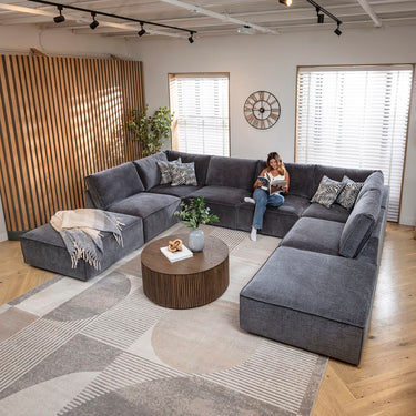 Quatropi Rupert Armless Middle Modular Sofa Section Storm 89x98cm