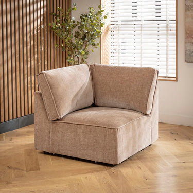 Quatropi Rupert Corner Modular Sofa Section Fawn 98x98cm
