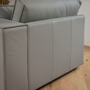 Quatropi Rupert Leather Corner Modular Sofa Section Elephant 98x98cm