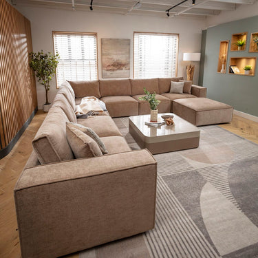 Quatropi Rupert Left-Hand Armed Modular Sofa Section Fawn 110x98cm