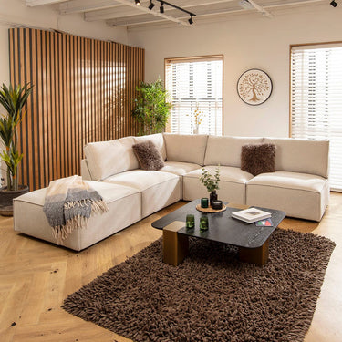 Quatropi Rupert Modern 4 Seater Modular Corner Sofa Natural 276x196cm 20
