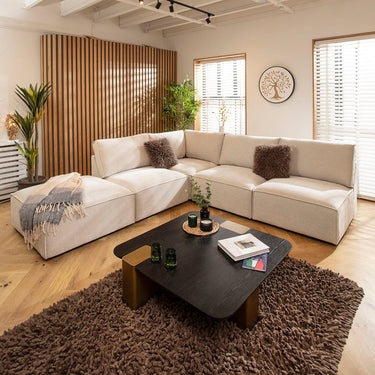 Quatropi Rupert Modern 4 Seater Modular Corner Sofa Natural 276x196cm 20