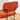Quatropi Sasha Cord Fabric Carver Dining Chair Terracotta Orange
