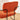 Quatropi Sasha Cord Fabric Carver Dining Chair Terracotta Orange