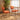 Quatropi Sasha Cord Fabric Carver Dining Chair Terracotta Orange