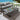 Quatropi Set of 2 Garden Sofas & Coffee Table Modern Wood Effect Aluminium Grey