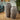 Quatropi Set of 2 Large Floor Standing Decorative Indoor Pots Vases Grey Ribbed