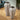 Quatropi Set of 2 Large Floor Standing Decorative Indoor Pots Vases Grey Zebra