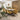 Quatropi Set of 2 Modern Carver Dining Chairs with Arms Mustard Fabric Swivel Base