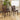Quatropi Set of 2 Modern Faux Leather Kitchen Dining Room Chairs Brown