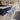 Quatropi Set of 2 Modern Velvet Bar Stools - Blue Fabric & Metal Black Leg Kitchen Bar Stool