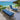 Quatropi Set of 2 Outdoor Garden Loungers Cushioned Sun Loungers Blue Aluminium