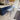 Quatropi Set of 2 Velvet Kitchen Counter Island Bar Stools with Backs Blue Fabric