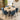 Quatropi Set of 4 Contemporary Velvet Dining Chairs Blue Fabric Black Legs