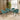 Quatropi Set of 4 Modern Carver Velvet Dining Chairs with Arms Teal Fabric