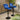 Quatropi Set of 4 Modern Kitchen Bar Stools With Back Adjustable Blue Velvet