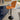 Quatropi Set of 4 Modern Kitchen Bar Stools With Back Adjustable Orange Velvet