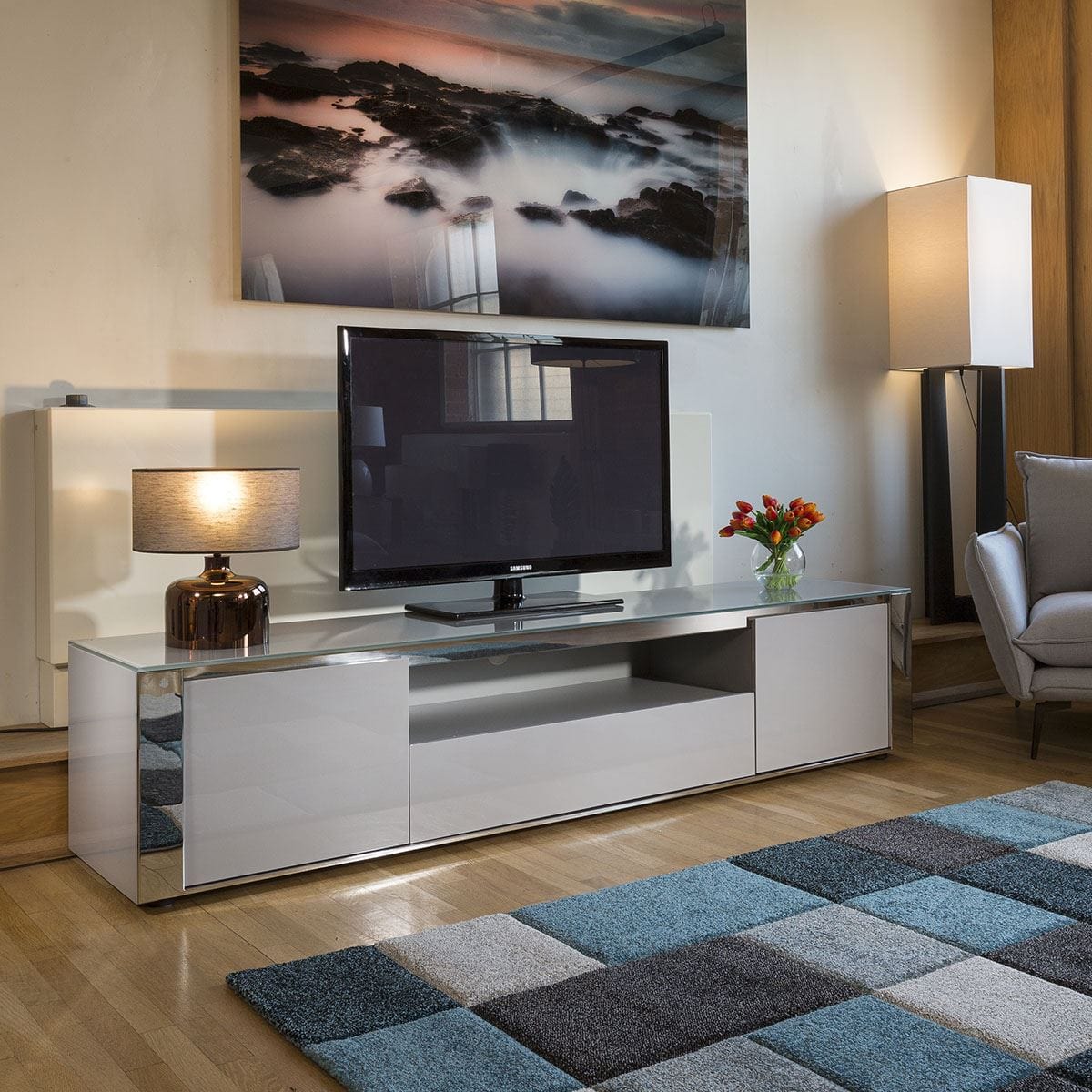 Quatropi Sophie TV Cabinet Stand 220cm Grey