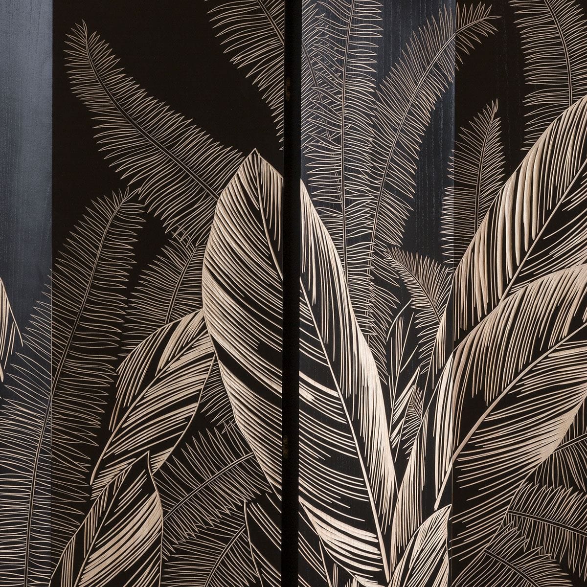 Quatropi Stunning Screen / Room Divider Hand Carved Palm Leaves 2mt x 1.7 mt
