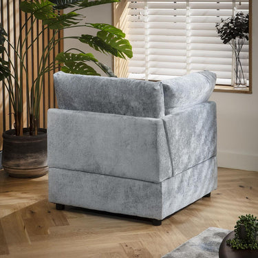 Quatropi Sully Corner Section Blue Chenille 81x81cm