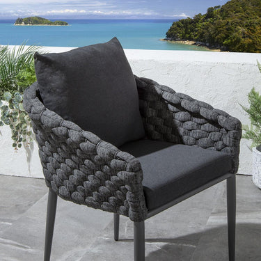 Quatropi Sundowner Outdoor Garden Dining Chair Charcoal