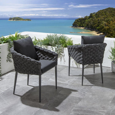 Quatropi Sundowner Outdoor Garden Dining Chair Charcoal
