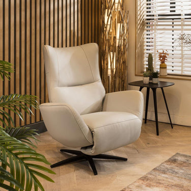 Quatropi Svago Leather Recliner Armchair Beige