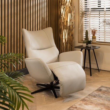 Quatropi Svago Leather Recliner Armchair Beige