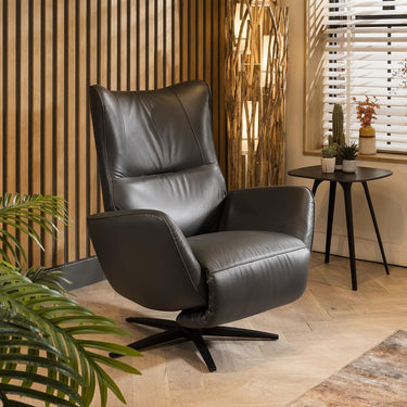 Quatropi Svago Leather Recliner Armchair Grey