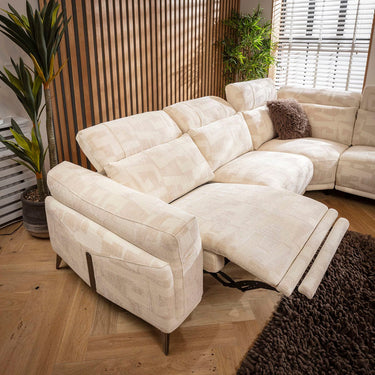 Quatropi Sydney Left-Hand Armed Modular Sofa Section Cream Pattern 105x100cm