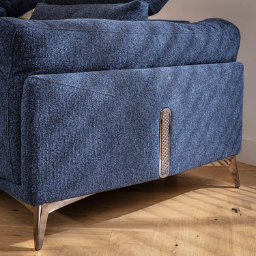 Quatropi Sydney Left-Hand Armed Modular Sofa Section Dark Blue 105x100cm