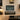 Quatropi TV Stand / Cabinet / Unit Black Oak, Black Glass Top, Alum 1.3mtr 701