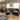 Quatropi U Shape Corner Sofa Footstool Chaise 6 Seater Sectional Sofa Black