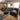 Quatropi U Shape Corner Sofa Footstool Chaise 6 Seater Sectional Sofa Black