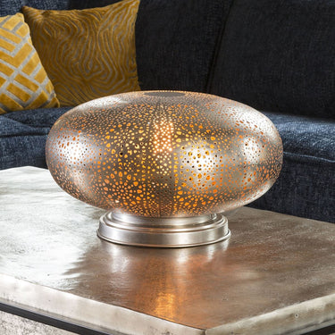 Quatropi Unique Beautiful Matt Nickle Gold Desk Light Table Lamp Pressed Steel