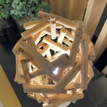 Quatropi Unique Designer Driftwood Table Lamp/Light 40cm high Muan small