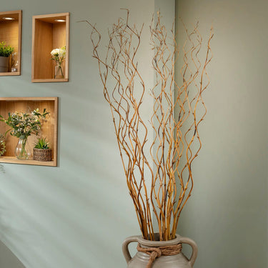 Quatropi Verdura Decorative Bamboo Squiggle 25-Piece Set Natural