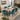Quatropi White Ceramic Dining Table And 6 Chairs Teal Velvet Dining Set 180cm