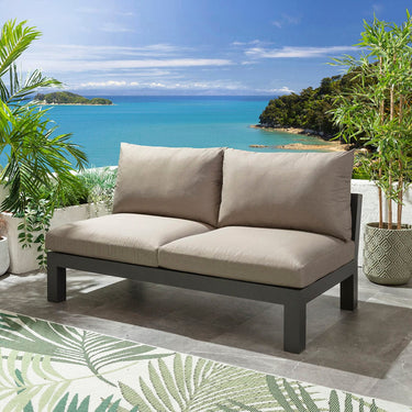 Quatropi Zara Modular 2-Seater Middle Section Coffee Beige 164x93cm