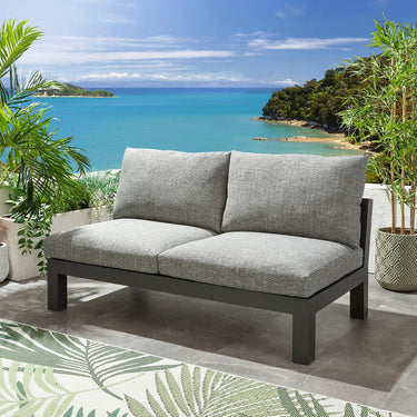 Quatropi Zara Modular 2-Seater Middle Section Smoke Grey 164x93cm