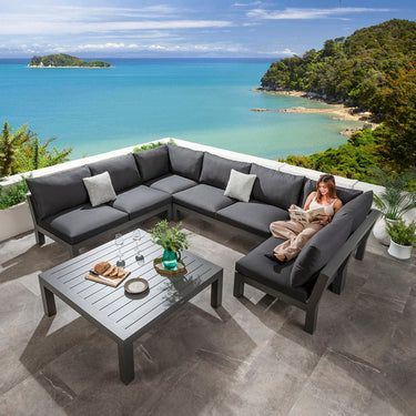 Quatropi Zara Modular Corner Section Mono Grey 93x93cm
