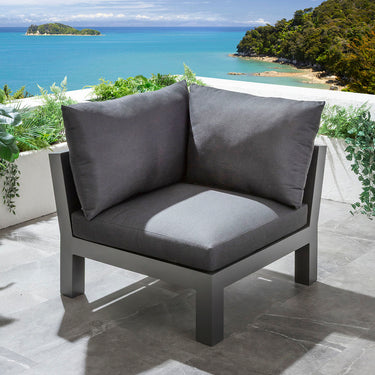 Quatropi Zara Modular Corner Section Mono Grey 93x93cm