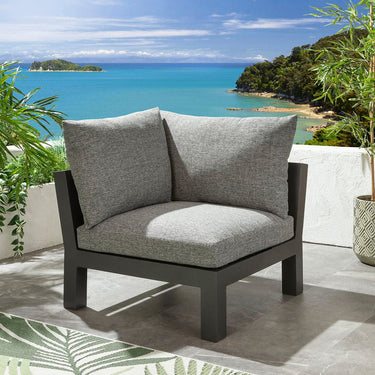 Quatropi Zara Modular Corner Section Smoke Grey 93x93cm