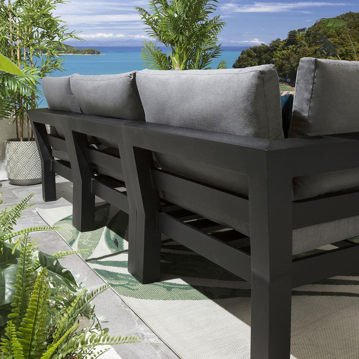 Quatropi Zara Modular Garden Sofa Set Grey 186x93cm S2